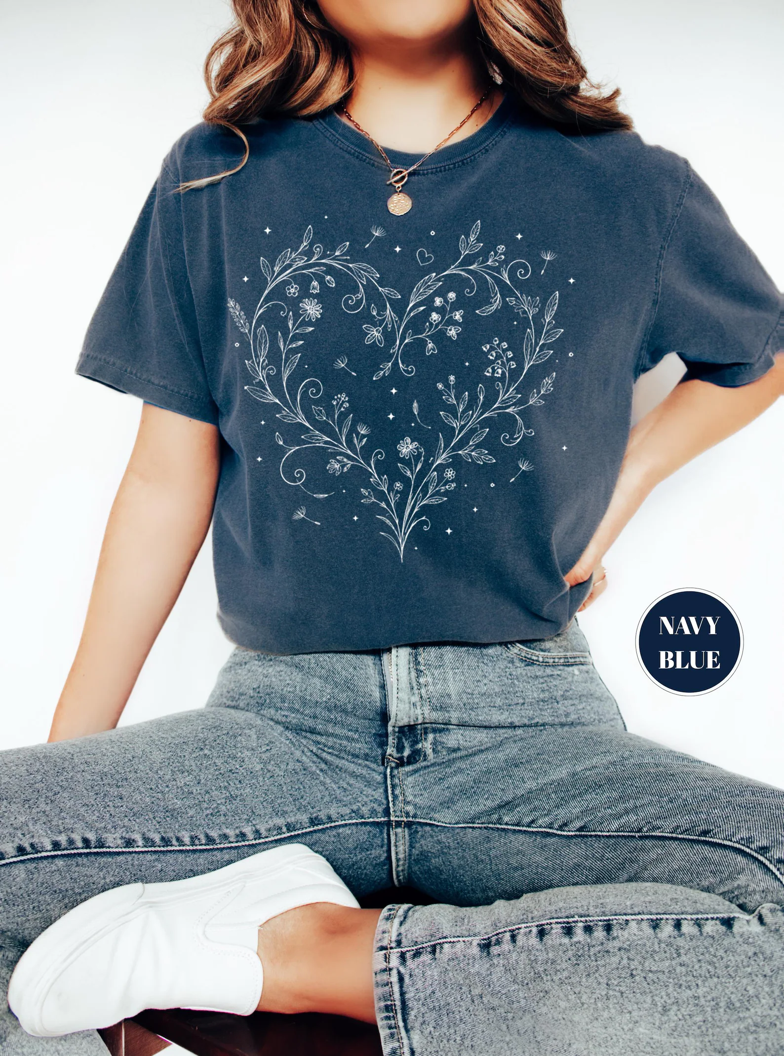 Botanical Floral Heart Shirt